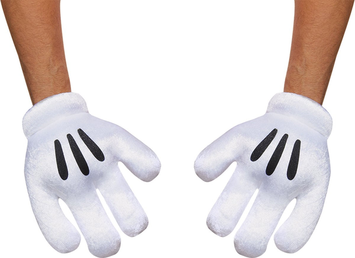 Disney-Verkleidung – Mickey-Mouse, Mickey-Mouse-Handschuhe, Einheitsgröße für Erwachsene