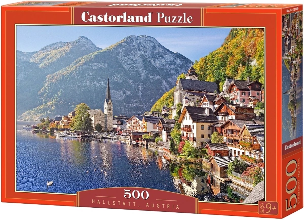 Castorland Hallstatt Österreich – Puzzle – 500 Teile – Satin-Finish – perfekte Passform – europäische Qualität