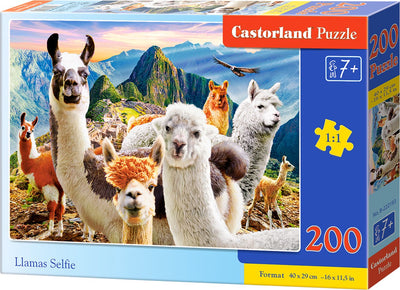 Castorland Lamas Selfie – Puzzle – 200 Teile – Lamas – Premium-Qualität