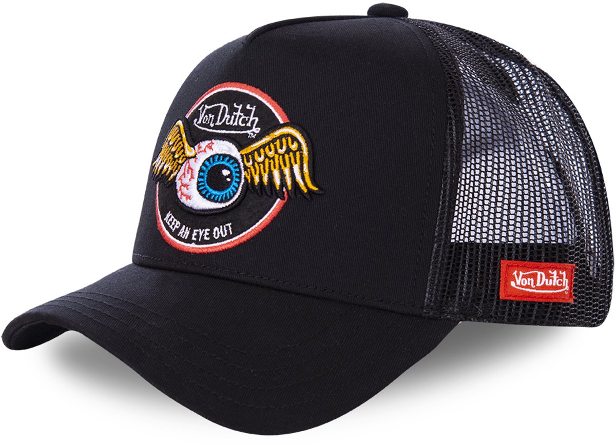 Von Dutch – Snapback Trucker Cap Rag Black | Einheitsgröße | verstellbar | Schnappverschluss - schwarz
