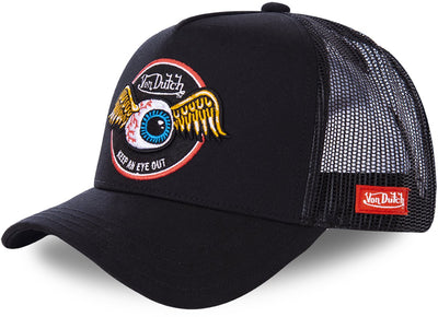 Von Dutch – Snapback Trucker Cap Rag Black | Einheitsgröße | verstellbar | Schnappverschluss - schwarz