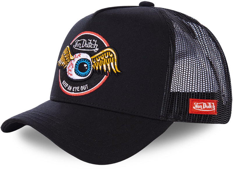 Von Dutch – Snapback Trucker Cap Rag Black | Einheitsgröße | verstellbar | Schnappverschluss - schwarz
