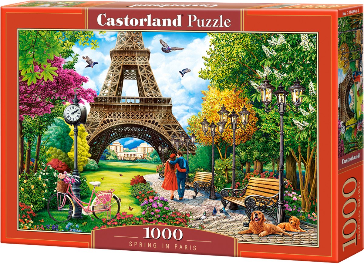 Castorland Frühling in Paris – Puzzle – 1000 Teile – Satin-Finish – perfekte Passform – europäische Qualität