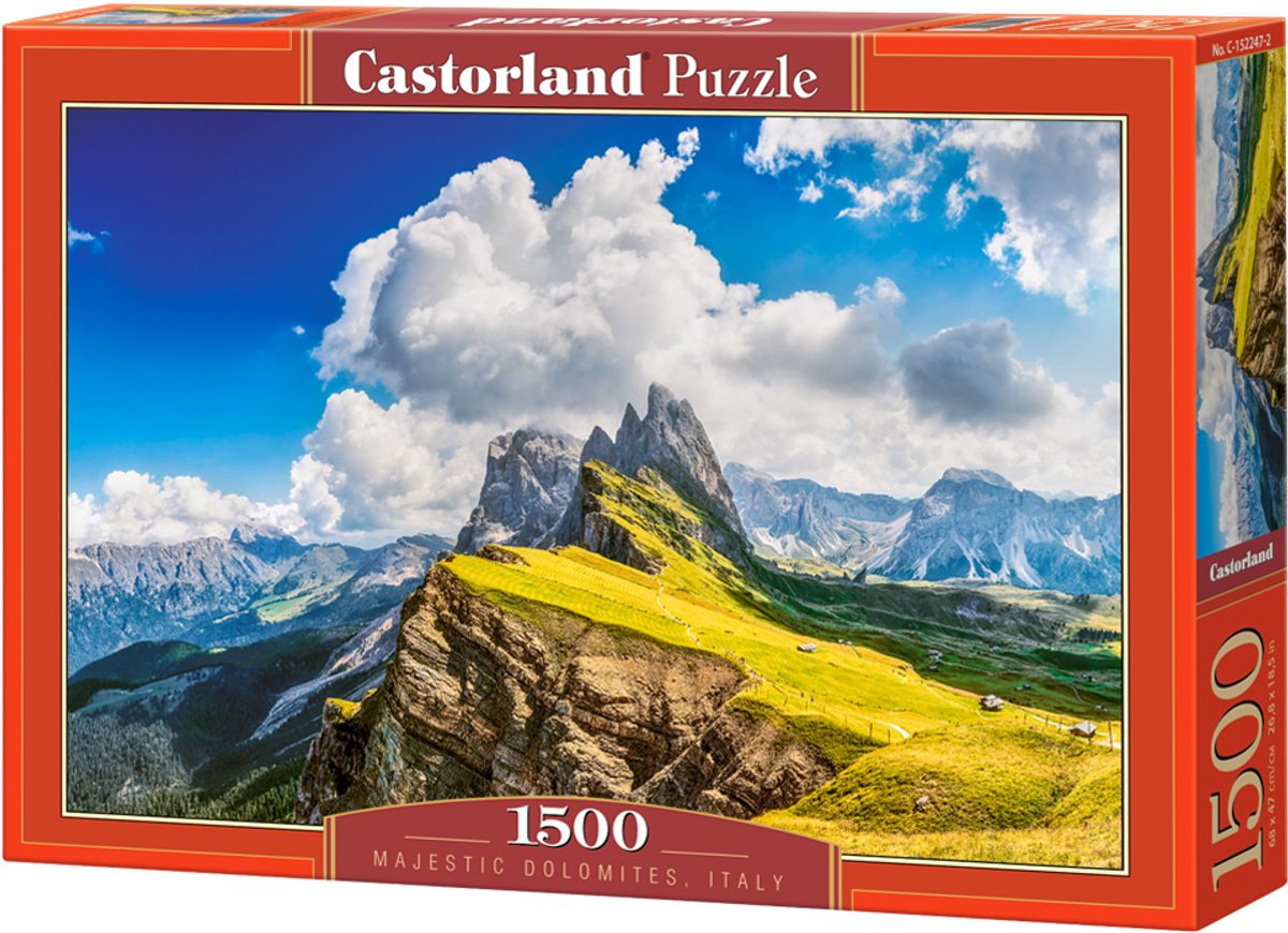 Majestätische Dolomiten von Castorland, Italien – Puzzle – 1500 Teile – satinierte Oberfläche – perfekte Passform – europäische Qualität