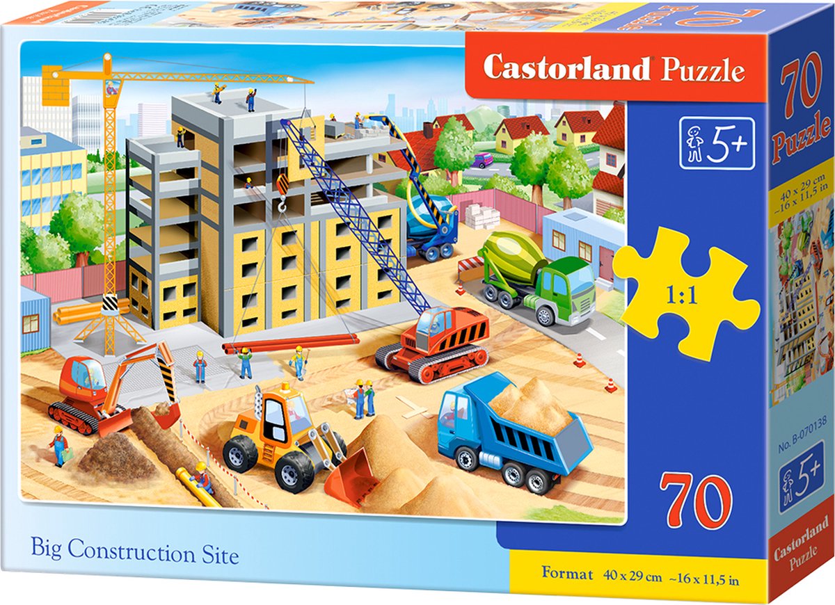 Castorland Großbaustelle – Puzzle – 70 Teile – Baustelle – Premium-Qualität