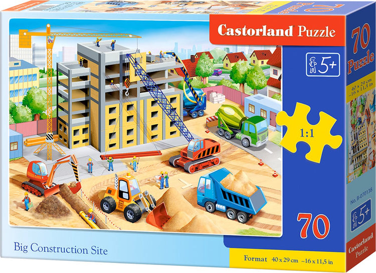 Castorland Großbaustelle – Puzzle – 70 Teile – Baustelle – Premium-Qualität