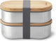 Schwarze Blum Black+Blum Bento-Lunchbox aus Edelstahl