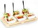 Alpina Kitchen Home Alpina Vorspeisen-Set – 1 Tablett – Mini-Palette – 3 Gläser, 3 Behälter, 3 Löffel – für Snacks und Unterhaltung