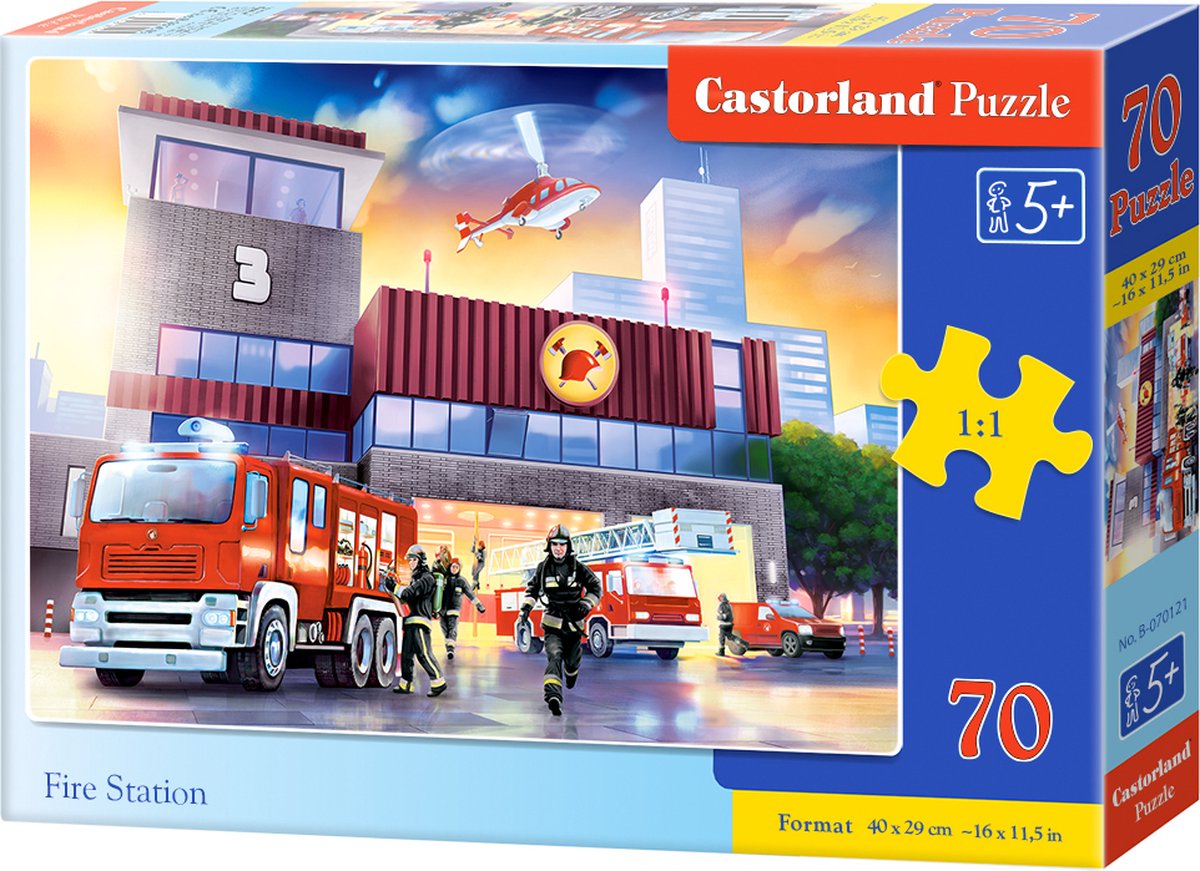 Feuerwehr Castorland – Puzzle – 70 Teile – Feuerwehr – Premium-Qualität