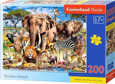 Castorland Savannentiere – Puzzle – 200 Teile – Tiere – Premium-Qualität