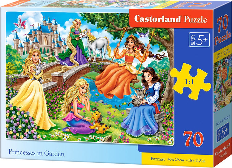 Castorland Prinzessinnen im Garten – Puzzle – 70 Teile – Märchen – Premium-Qualität
