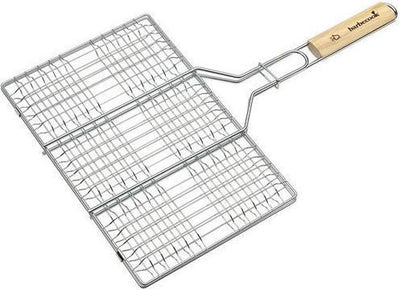 Barbecook – Grill-Klemmgitter – Hamburgergrill – geeignet für 6 Hamburger – 52,5 x 35 x 3 cm