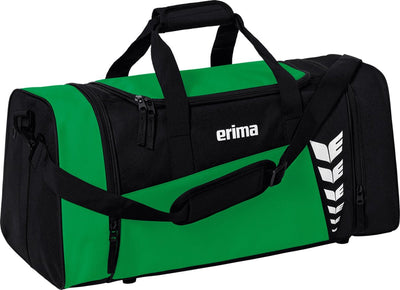 Erima Six Wings (mittelgroße) Sporttasche mit Seitentaschen – schwarzer Smaragd | Größe: m