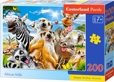 Castorland African Selfie – Puzzle – 200 Teile – Tiere – Premium-Qualität