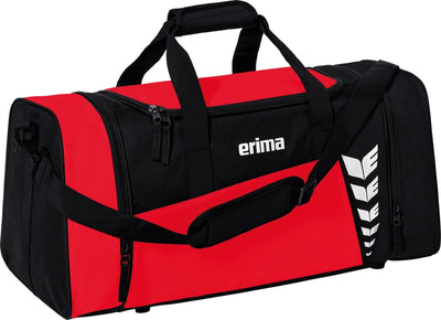 Erima Six Wings (kleine) Sporttasche mit Seitentaschen – schwarz rot | Größe: s