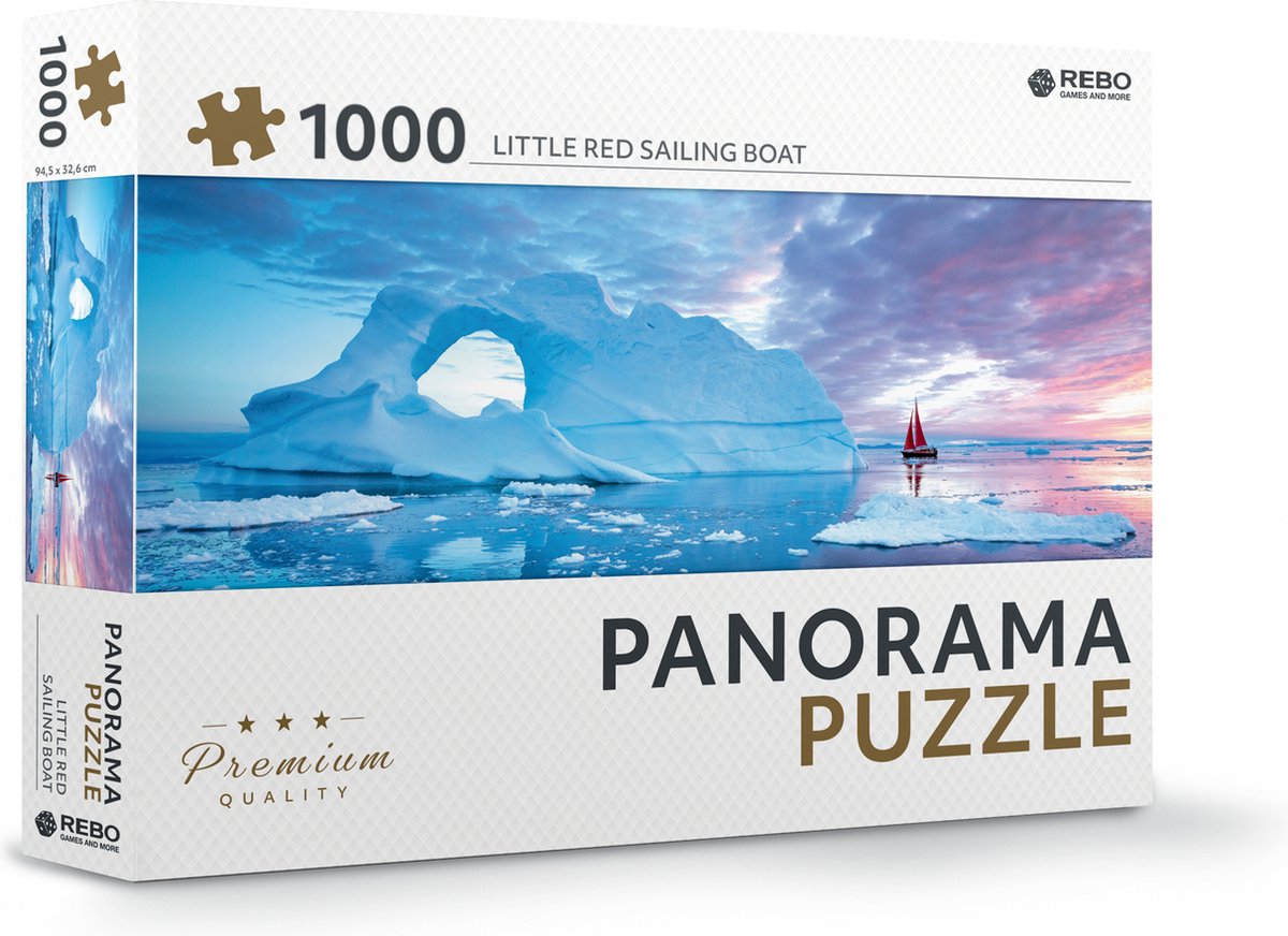 Rebo Productions Puzzle Rotes Segelboot-Panorama 1000 Teile