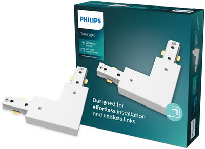 Philips LED Philips EasyLink - Anschluss - L-förmiger Anschluss - rechte Ecke - Weiß - Schienenbeleuchtung