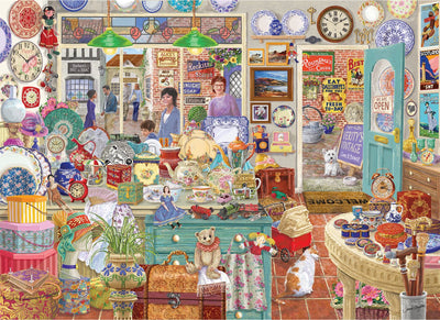 Gibsons – Verity's Vintage Shop (von Janice Daughters) – 1000 Teile 68 × 49 cm (B × H) – Puzzle für Erwachsene