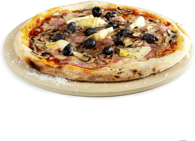 Grillen Sie universelle Pizzastein aus feuerfestem Ton Ø 36 cm