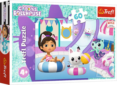 Trefl - Puzzle 60 Teile. - Gabby am Pool - Welt der künstlichen Baumwolle