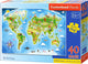 Castorland Weltkarte Maxi – Puzzle – 40 Teile – extra große Teile – Premium-Qualität – beidseitig beschichtet