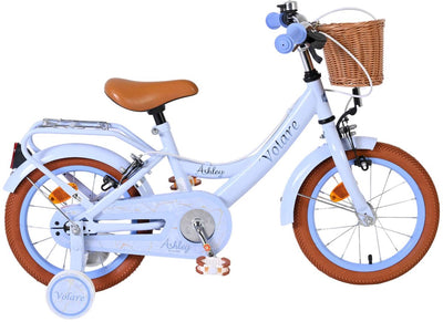 Volare Ashley Kinderfahrrad – Mädchen – 14 Zoll – Pastellblau – zwei Handbremsen
