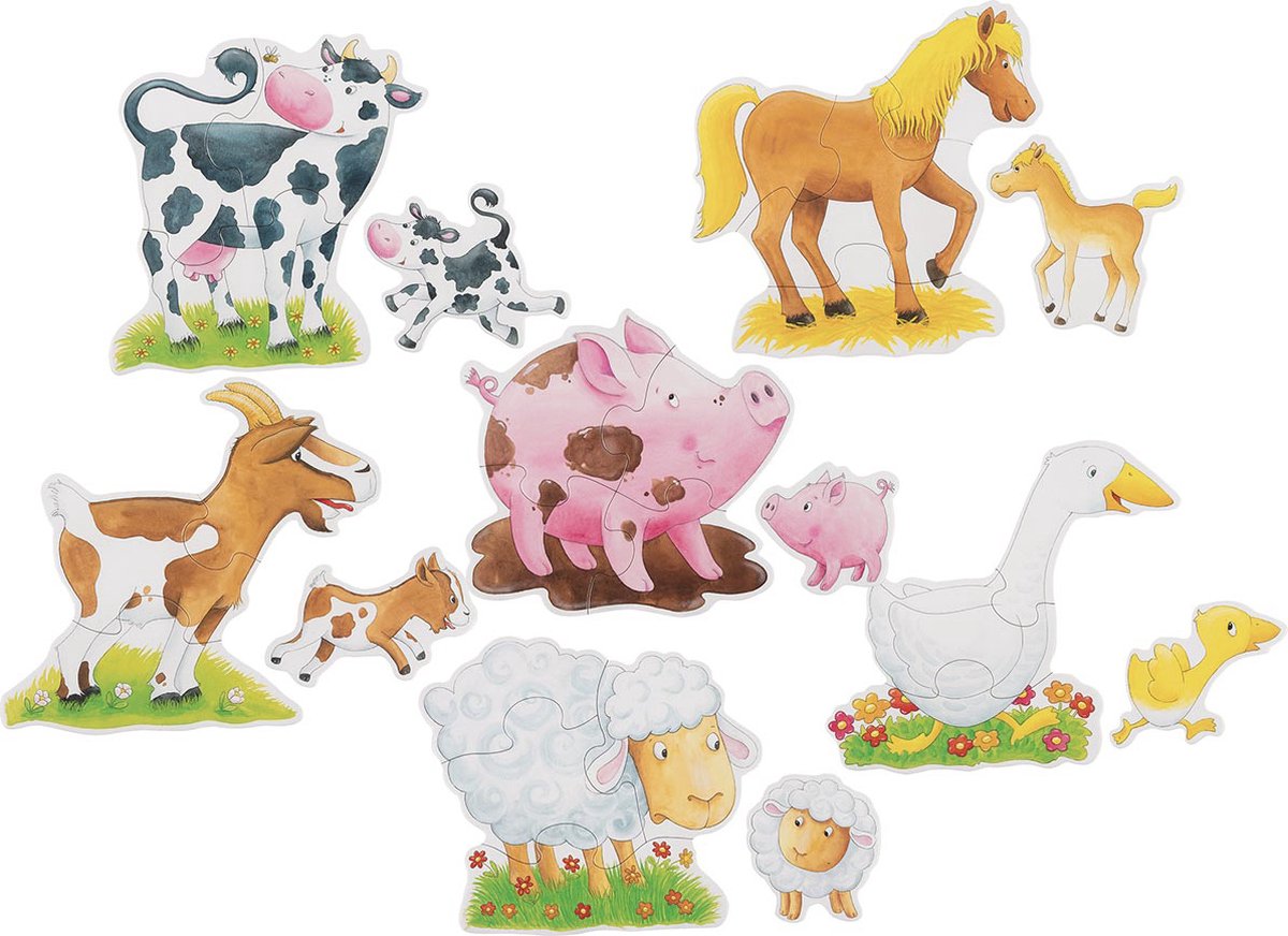 Goki Holzpuzzle -Puzzle -Nutztiere, 25..