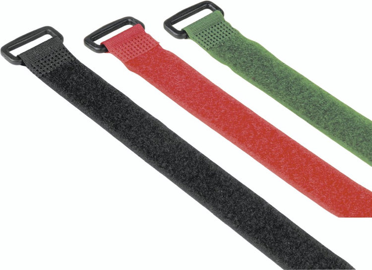 Hama Klett-Kabelbinder mit Öse, wiederverwendbar, 20 x 250 mm, groß, 9 Stück (00221006)