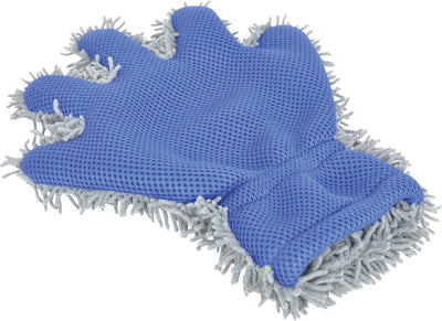 Waschhandschuh 2-in-1 blaugrau