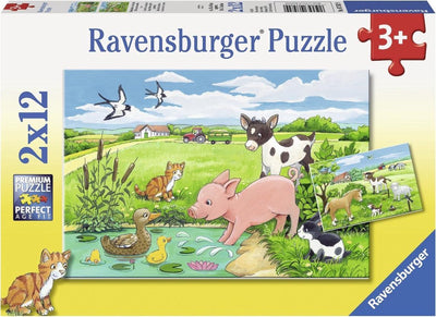 Ravensburger - Junge Tiere auf dem Land 2x12 Stücke