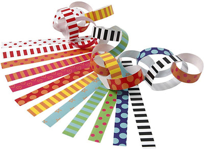 Creativ Company Girlandenstreifen, bedruckt, L: 16 cm, B: 15 mm, 400 Stück 1 Karton