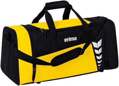Erima Six Wings (kleine) Sporttasche mit Seitentaschen – schwarz gelb | Größe: s