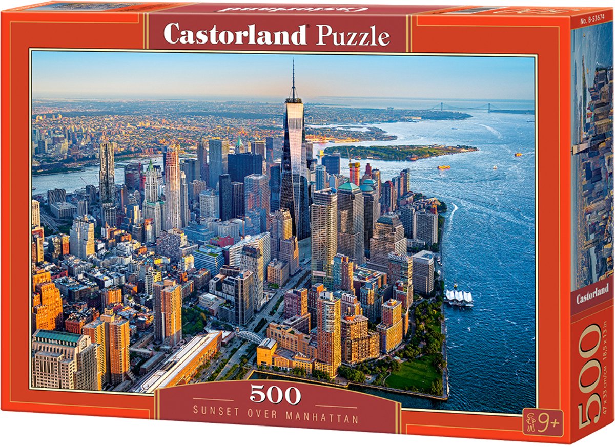 Castorland Sonnenuntergang über Manhattan – Puzzle – 500 Teile – Satin-Finish – perfekte Passform – europäische Qualität