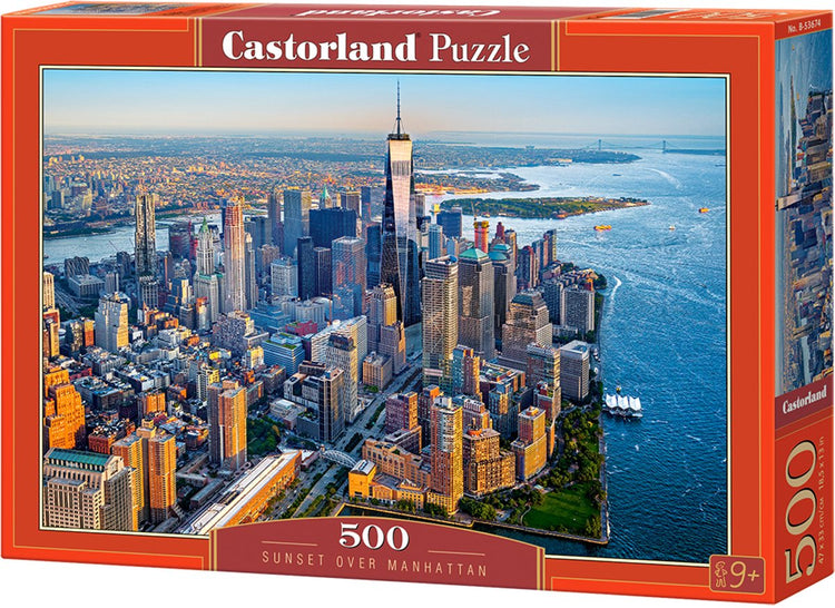 Castorland Sonnenuntergang über Manhattan – Puzzle – 500 Teile – Satin-Finish – perfekte Passform – europäische Qualität