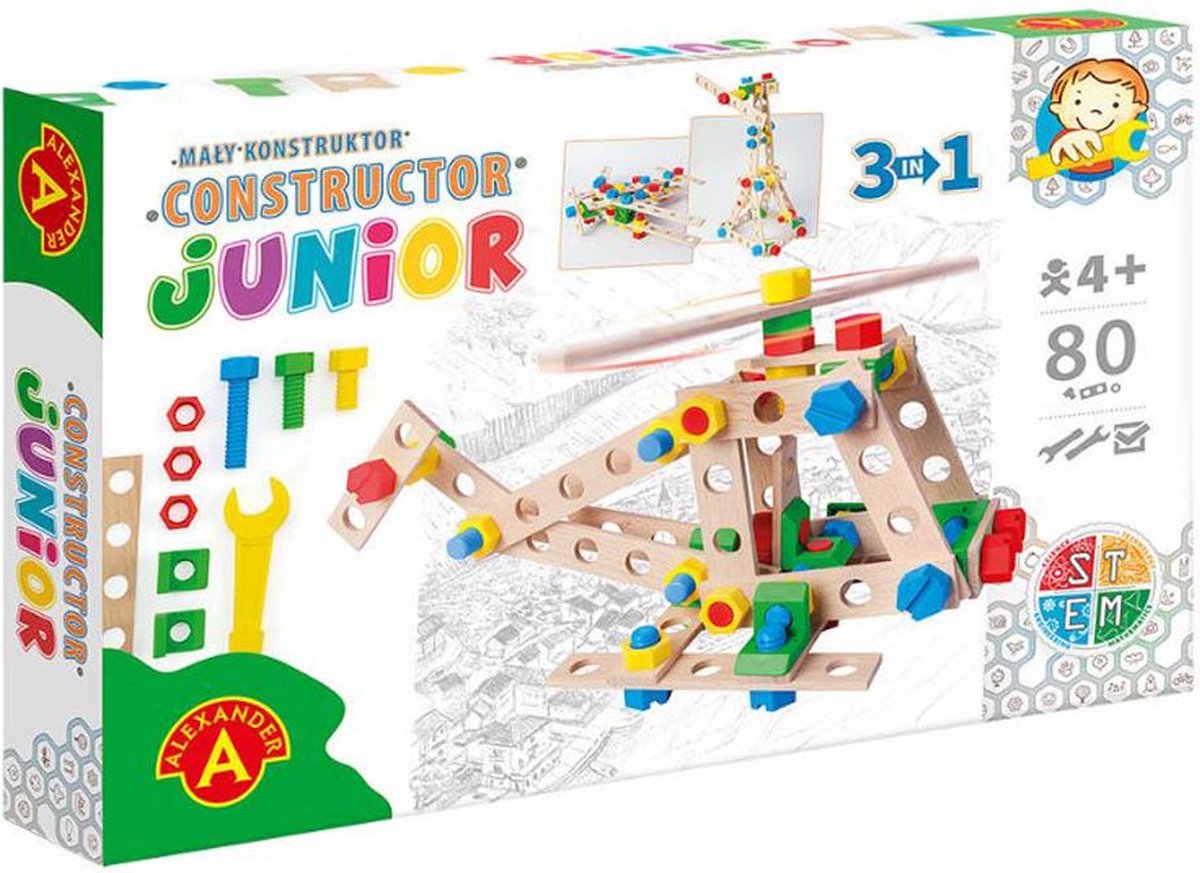 Alexander Toys Konstrukteur Junior - 3×1 - Hubschrauber - 80 Stk