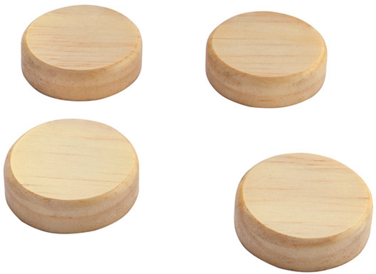 Sigel-Magnete – massives Kiefernholz – ø 33 mm – 4 Stück – si-ba210