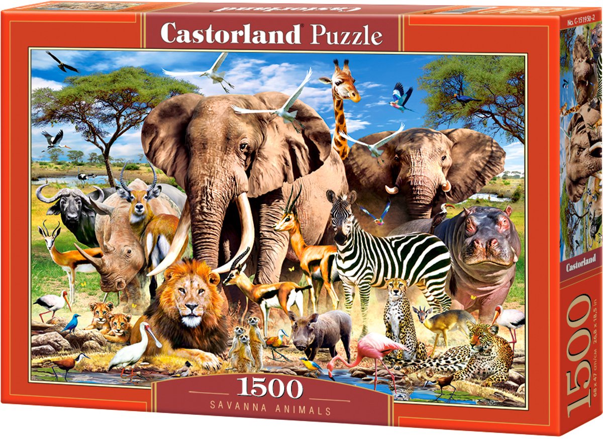 Castorland Savannentiere – Puzzle – 1.500 Teile – Satin-Finish – perfekte Passform – europäische Qualität