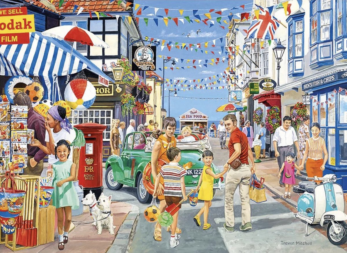 Gibsons – auf dem Weg zum Strand (von Trevor Mitchell) – 1000 Teile 68×49 cm (B×H) – Puzzle für Erwachsene