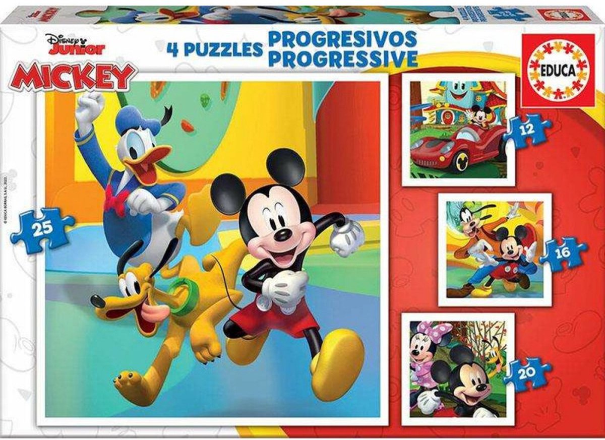Educa – Puzzle – 12, 16, 20, 25 Teile – Mickey und Freunde