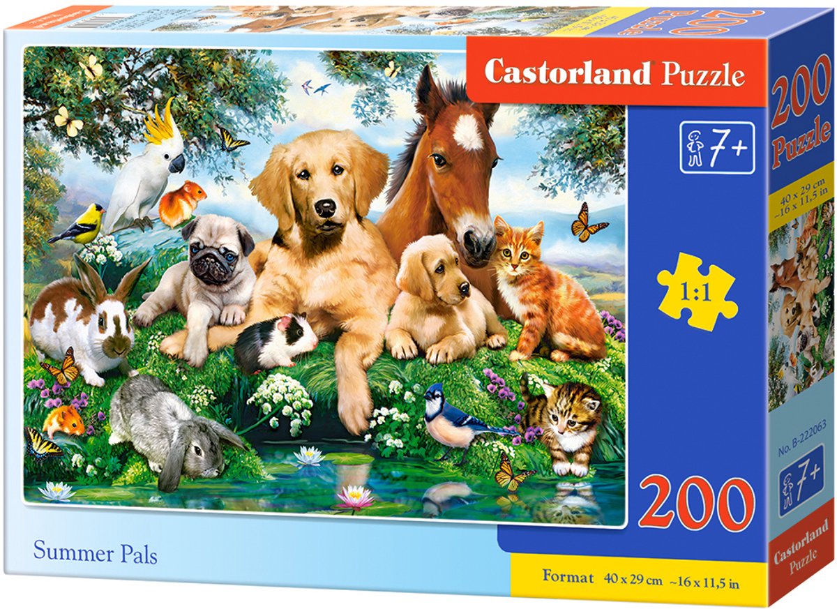 Castorland Summer Pals – Puzzle – 200 Teile – Tiere – Premium-Qualität