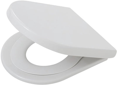 Tiger Turley - Toilettensitz - Toilettensitz mit Kindersitz - D-Form - Thermoplast - Absenkautomatik - leicht zu reinigen - Weiß