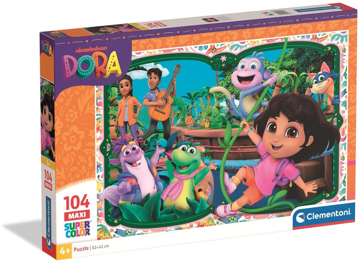 Clementoni - Puzzle - Dora die Entdeckerin - Maxi - 104 Teile - Superfarbe - ab 3 Jahren