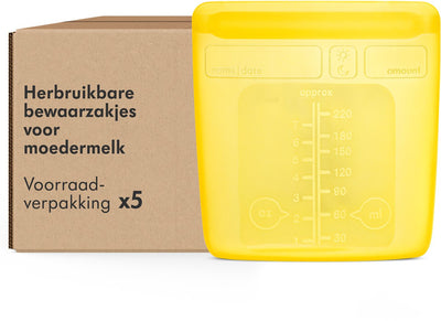 Medela wiederverwendbare Muttermilch-Aufbewahrungsbeutel – 100 % auslaufsicher – 5 Stück – bis zu 500 Mal verwenden