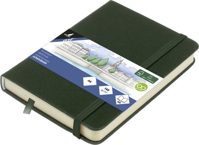 Kangaro-Skizzenbuch – A6 – Waldgrün – PU-Hardcover – mit Gummiband und Leseband – K-861218