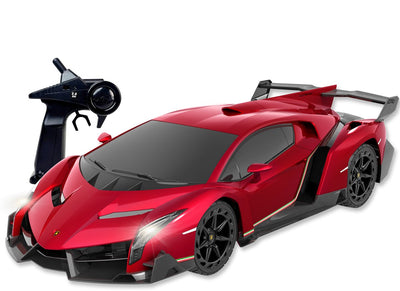 Gear2play RC Lamborghini Veneno Red 1:12 – steuerbares Auto – 2,4 GHz mit Beleuchtung