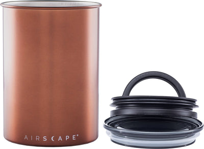 Planetendesign – Luftlandschaft – Kaffeebohnen – Vorratsdosen – Vakuum – Kaffee – Stahl – gebürstetes Kupfer – 500 Gramm