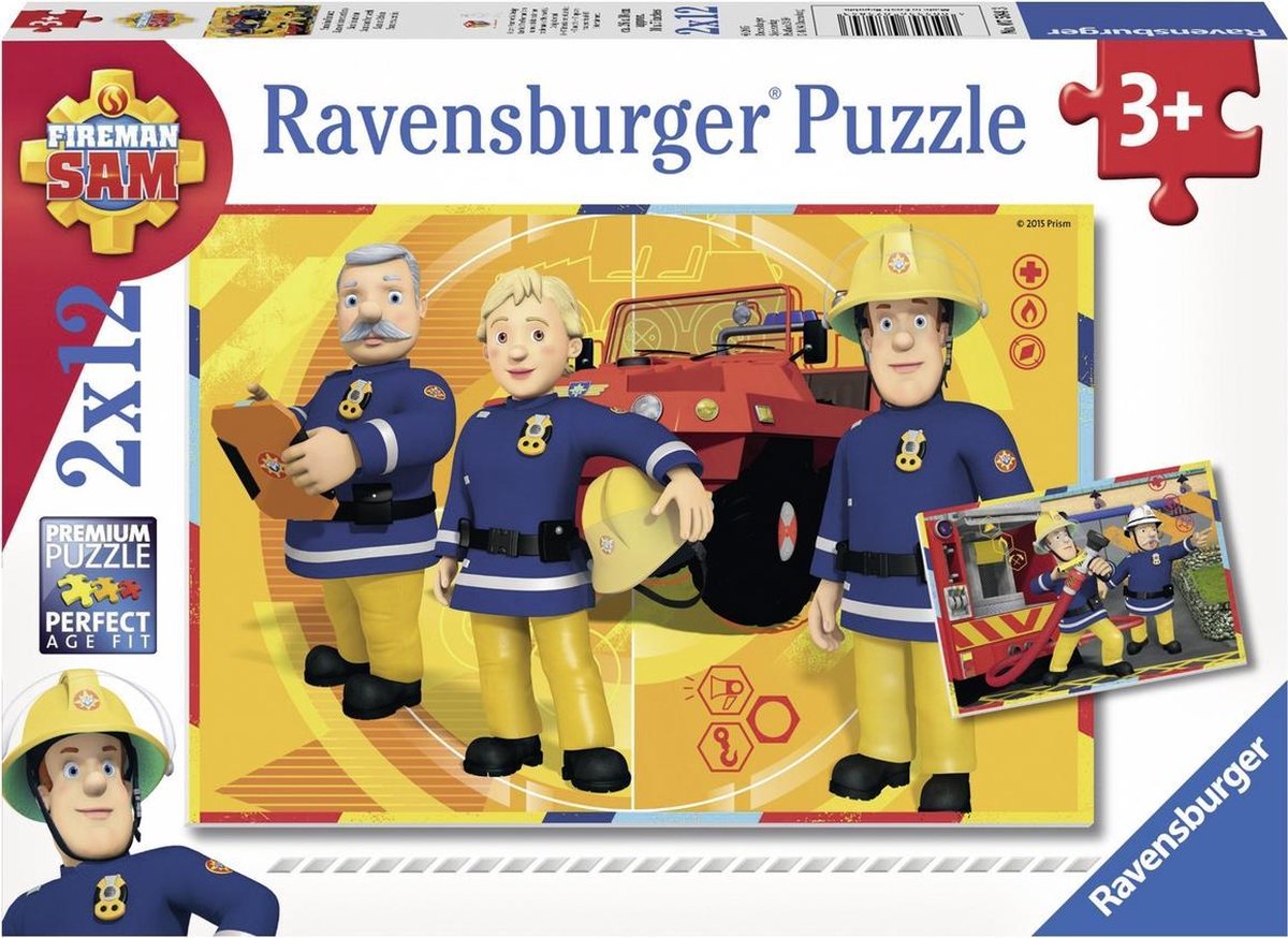 Ravensburger - Feuerwehrmann Sam: Sam bei der Arbeit 2x12 Stücke
