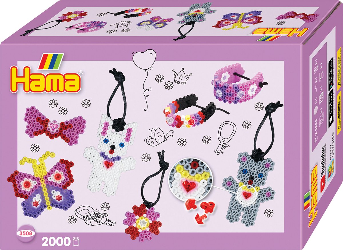 Hama - Bügelperlen-Set - Geschenkbox-Modeset - 2000-teilig