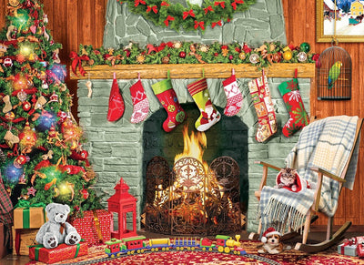 Eurographics – Weihnachten am Kamin – Paul Normand – 500 Teile 68×48cm (B×H) – Puzzle