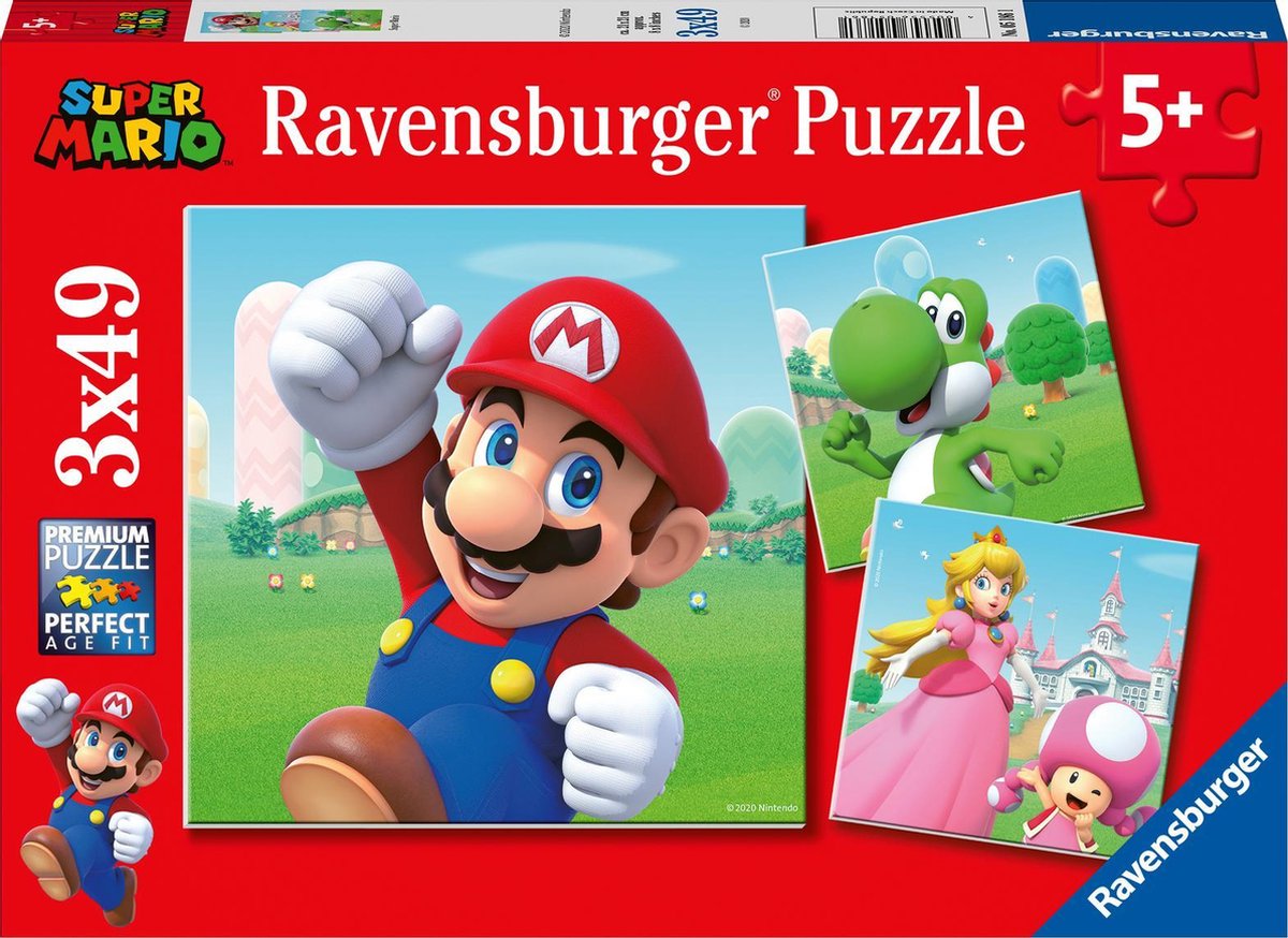 Ravensburger Super Mario Puzzle, 3x49st.